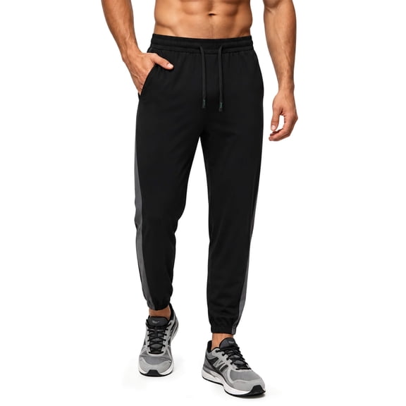 AZoiNM Men's Loose Fit Joggers Colorblock Ankle Cuff Drawstring Nylon Spandex Outdoor Casual Pants