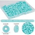thumbnail image 2 of 1 Box 1000PCS+ 6mm Light Blue Polymer Clay Beads Blue Heishi Flat Beads Small Refill Round Disc Vinyl Spacer Loose Bead Bulk for DIY Jewelry Making DIY Bracelets Necklace Chocker Craft Supplies, 2 of 7