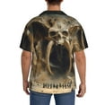 thumbnail image 3 of Sikiie Ancient Skull Cave Landscape Men's Cuban Shirt, Hawaiian Shirts, Business Casual Button Down Shirts, Short Sleeve Shirt-Medium, 3 of 5
