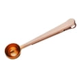 thumbnail image 1 of Cucharas de café de acero inoxidable con clip de sellado Cucharada para bar Cocina Arroz Oro rosa, 1 of 9
