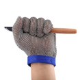 thumbnail image 1 of Guantes Resistentes a Cortes MACHAO Acero Inoxidable para Pelar Ostras y Cortar Carne M Azul, 1 of 4