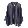 thumbnail image 3 of Guardoinrt Châle en Chiffon pour Femmes Protection Solaire Châle pour Robe de Soirée Rose Rouge Bleu Foncé 200x68cm, 3 of 6