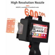 Leaice Handheld Inkjet Printer Gun with Ink Cartridge and 2000 mAh Battery 1 Inch Print height