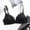 Black, variant on yunLCZ Comfortable Wireless Bra Student Girl Thin Solid Color Bra Underwear Bralette