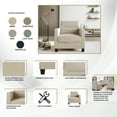 thumbnail image 7 of Castle Place Contemporary Linen Upholstered Arm Chair, Light Blue, 7 of 7