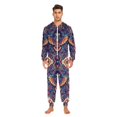 thumbnail image 3 of FORMRS Onesies Pajama for Adults Unisex Hoodie Winter Jumpsuit One Piece Sleepwear, Sizes S-2XL, Geometric Eagle, 3 of 7