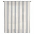 thumbnail image 2 of Blue Striped Sheer Curtains 84 Inches Long, Modern Stripes Farmhouse Light Filering Curtains, Breathable Simi Curtain Privacy Drapes for Living Room Bedroom Lightweight Window Treatment, 2 of 9