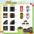 thumbnail image 4 of 45-Piece Magnetic Tiles Road Building Set with Pullback Cars & Traffic Signs, STEM Toy for Kids Ages 4-8, 4 of 7