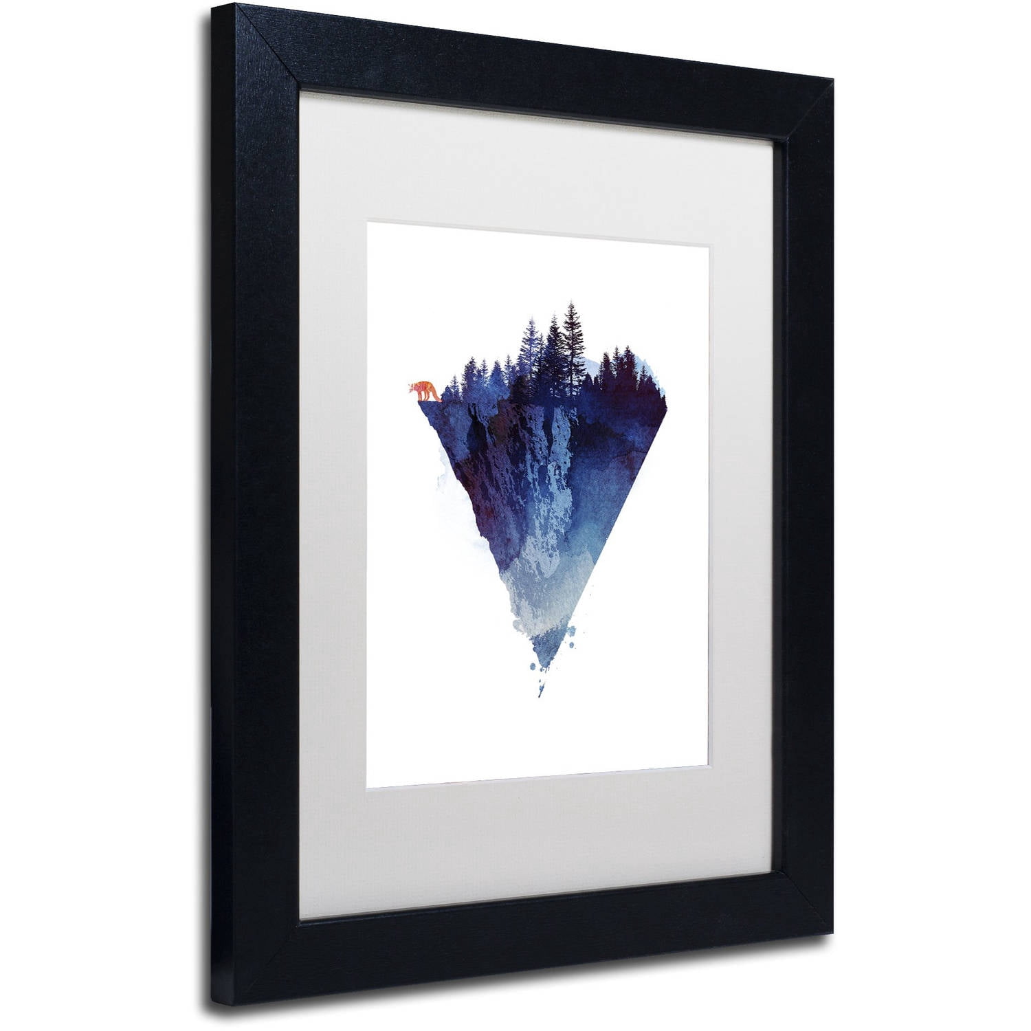 Trademark Fine Art 'Near To The Edge' Canvas Art by Robert Farkas, White Matte, Black Frame