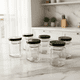 thumbnail image 1 of 6 Mini Frascos de Vidrio Hexagonal 85 ml para Especias con Tapa Negra Hermética, 1 of 5