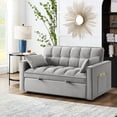 thumbnail image 4 of Easy-to-Assemble Loveseat Sofa Bed with Wheels | Ideal for Small Homes, Allows Quick Conversion to Bed, 4 of 6