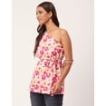 thumbnail image 2 of Moomaya Women's Printed One Shoulder Casual Top, Regular Fit Peplum Short Top, 2 of 8