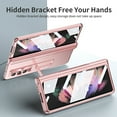 thumbnail image 2 of for Samsung Galaxy Z Fold 3 Rugged Case, Plating PC Luxury All-Inclusive Magnetic Hinge Protection for Galaxy Z Fold 3 Case with Built-in Screen Protector & Hidden Kickstand, Rosegold, 2 of 7