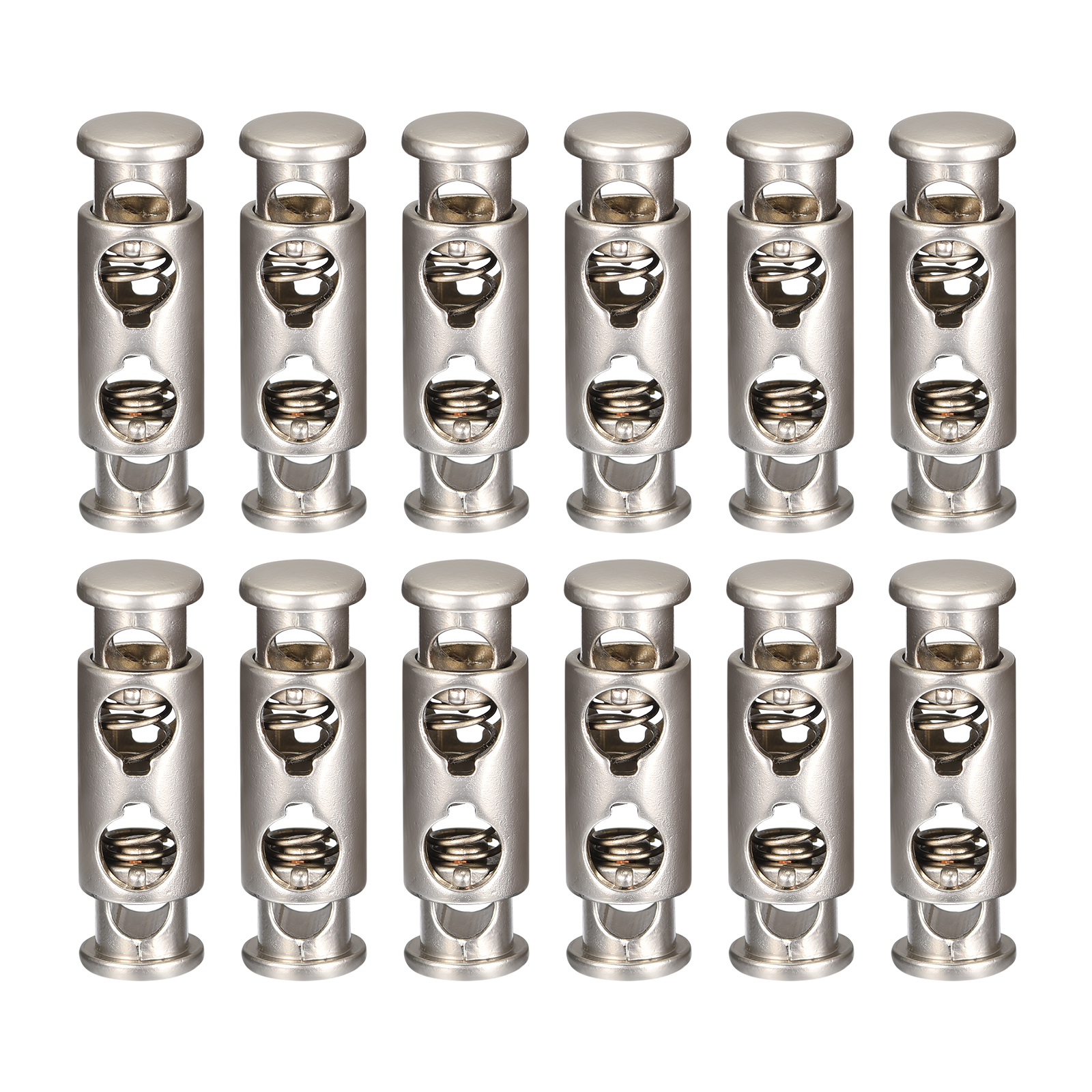 Uxcell 12pcs Metal Cord Locks End Spring Toggle Stopper Suitable for ...