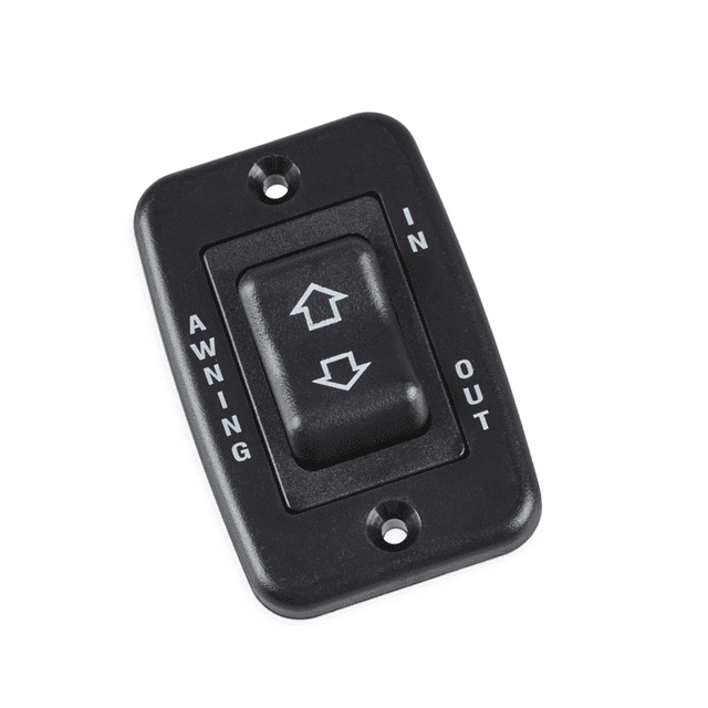 Dometic Awning Switch 3310804.016 9100 Power Awnings; For Use With 9100 Power Awning; In/Out Control Switch; Black; Single