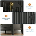 thumbnail image 3 of Fluted 5 Drawers Dresser,42.9"Wide Modern Chest of Drawers with Gold Metal Handle,Dresser TV Stand, Wood Drawer Organizer for Bedroom, Living Room, Hallway, 3 of 8