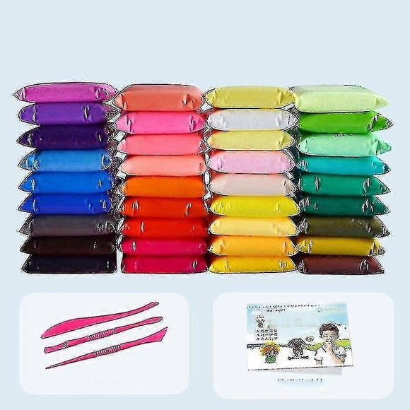 36 Colors Air Dry Ultra Light Soft Magic Molding Clay Diy Plasticine Craft Toy With Multiple Tools, Gift For Kids