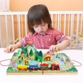 thumbnail image 2 of Train Set Joqutoys de madera para llevar, ferrocarril, 18 piezas, 2 of 9