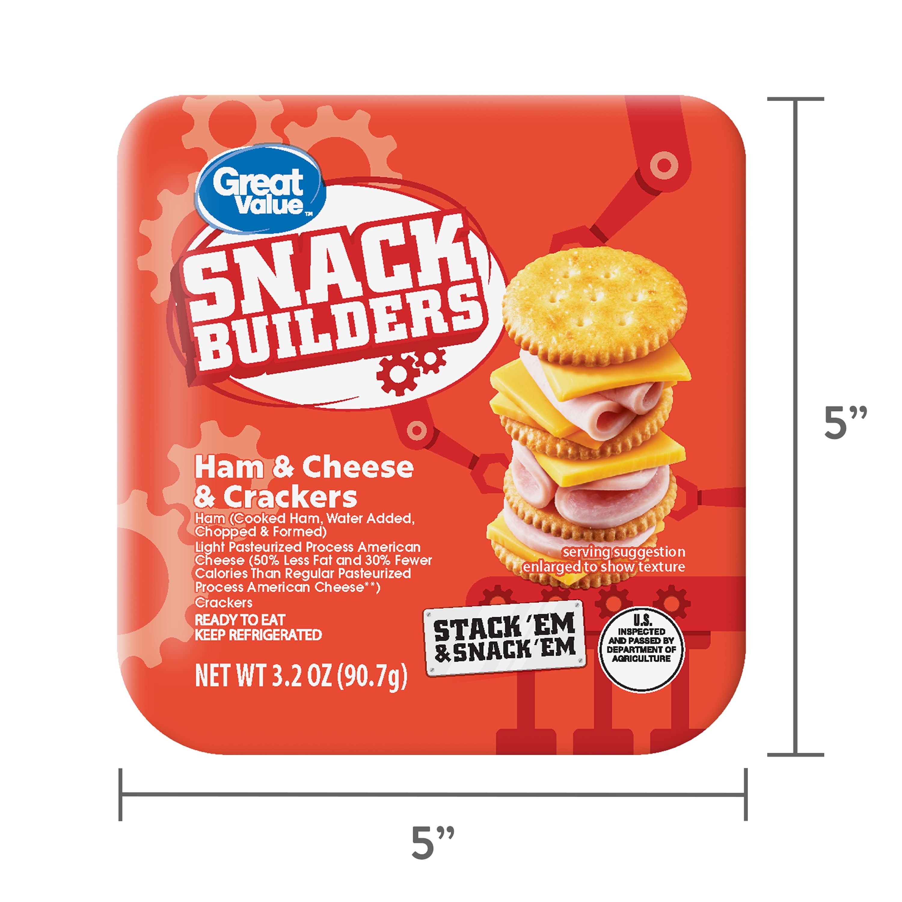 Great Value Ham and Cheese Snack Builders, 3.20 oz