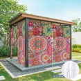 thumbnail image 6 of Outdoor Curtains for Patio Waterproof, Colorful Ethnic Outdoor Privacy Panels Grommet, Modern Abstract National Geometric Red Blackout Outside Curtains for Porch/Cabana 54"x95", 2 Panels, 6 of 8