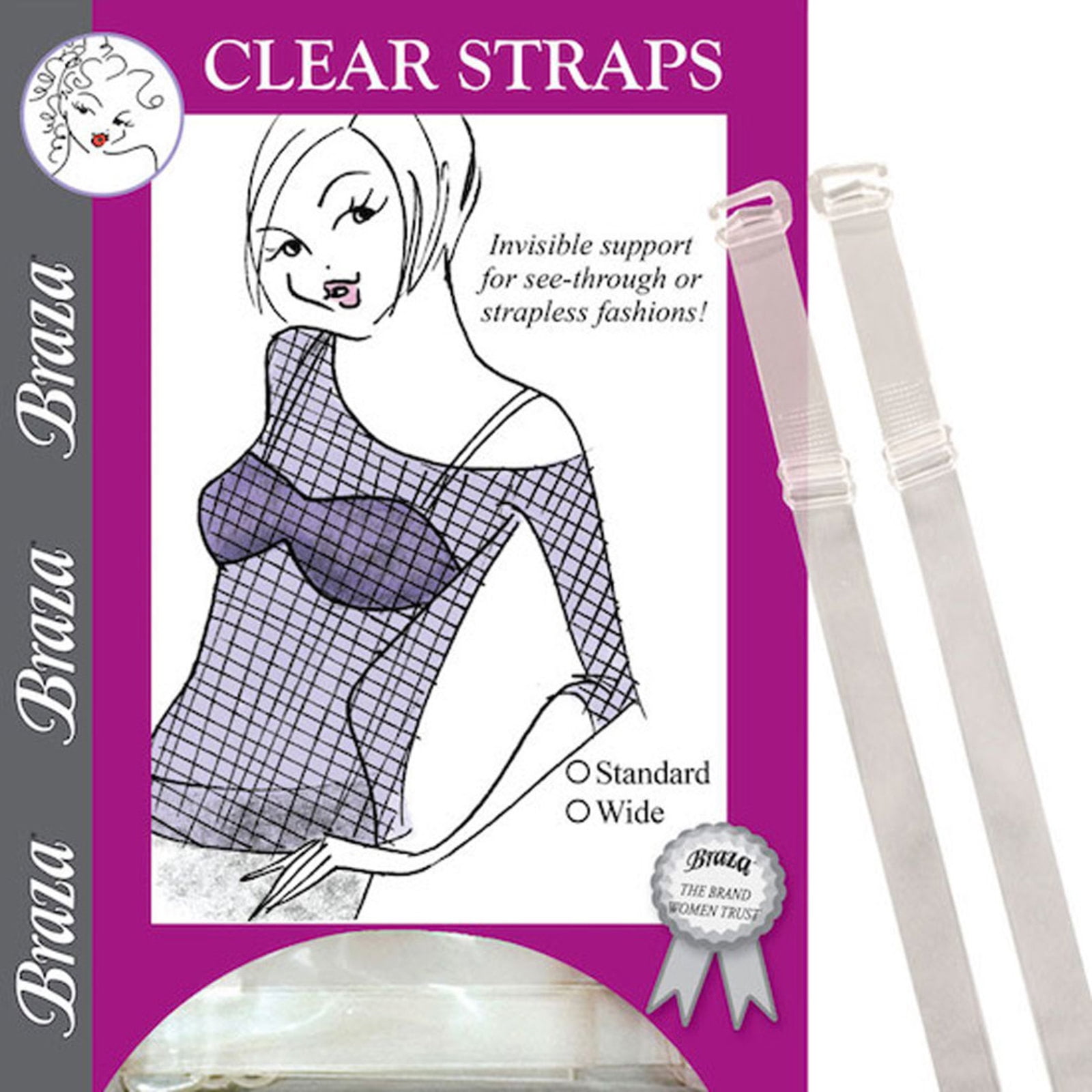 Braza Bra Converter Kit 5006 Clear Straps Wide / O/S