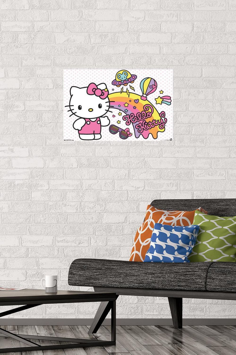 Hello Kitty - Retro Rainbow Wall Poster