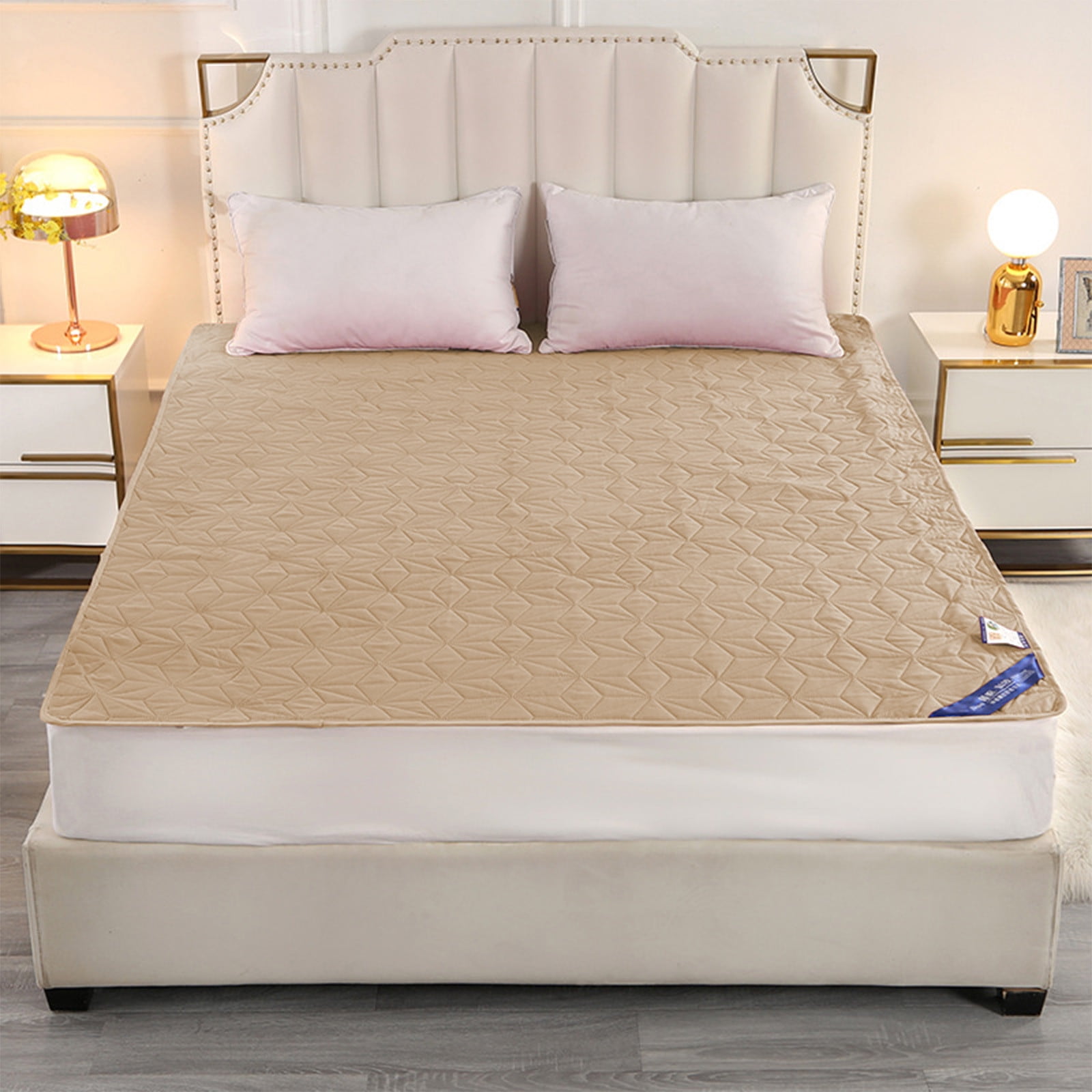 Djibouti Cozy Waterproof Cotton Mattress Protector - Quilted Fitted Pad with Deep Pockets for Stain-Free Sleep, 59x78.7in