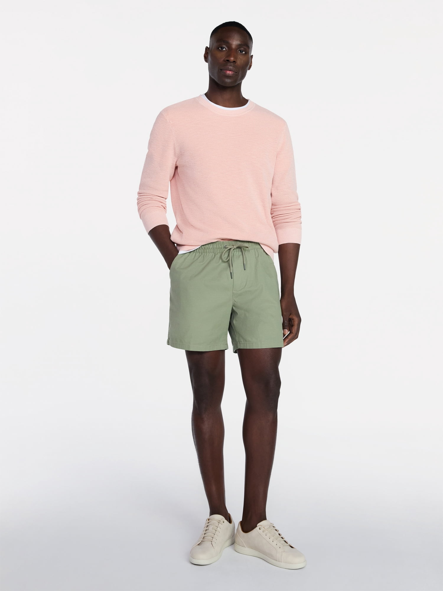George Men's & Big Men's Modern Fit Slub Pull-On Shorts, Sizes S-3XL