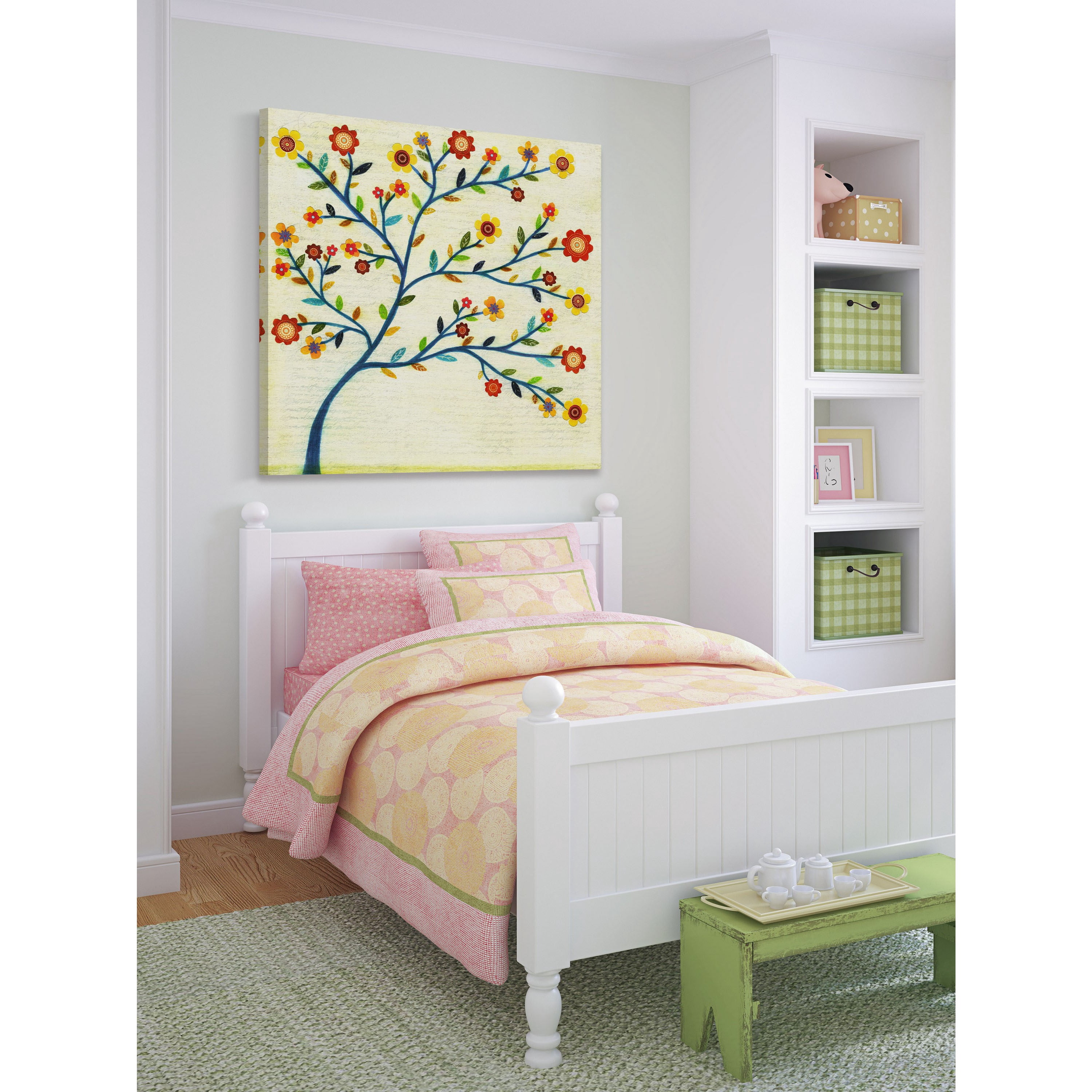 Marmont Hill "Indigo Tree" by Sascalia Painting Print on Wrapped Canvas
