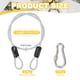 thumbnail image 2 of Cable de Seguridad Uxcell, Cable de Alambre de Acero Inoxidable Trenzado Recubierto de Seguridad con Doble Lazo para Equipaje de Viaje Candado de Bicicleta Transparente 2 ft x 3/16"(4mm), 2 of 7