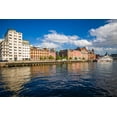 thumbnail image 2 of Bibikow, Walter 14x11 Black Ornate Wood Framed with Double Matting Museum Art Print Titled - Sweden-Scania-Malmo-Inre Hamnen inner harbor, 2 of 4