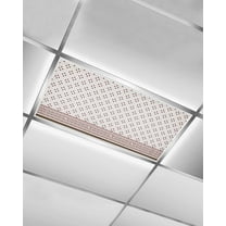 Fluorescent Light Covers for Ceiling Lights 1 Pack,Brown Geometric Magnetic Ceiling Light Covers 2x4ft for Classroom Office School,Vintage Ethnic Plaid Abstract Art Overhead Drop Ceiling Light Shade