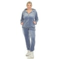 thumbnail image 1 of White Mark Women's 2 Piece Velour Tracksuit Set, 1 of 6