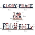 thumbnail image 2 of Independence Day Table Decoration Patriotic Wooden Sign 4th of July Centerpiece Letters Sign Stars and Stripes Tiered Tray Decor for Independence Day Decorations, 2 of 9