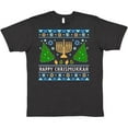 thumbnail image 3 of Inktastic Happy Chrismukkah Sweater Style with Menorah and Trees T-Shirt, 3 of 5