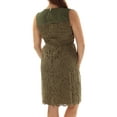 thumbnail image 4 of MAISON JULES Womens Green Floral Sleeveless Above The Knee Sheath Dress Size: 8, 4 of 4