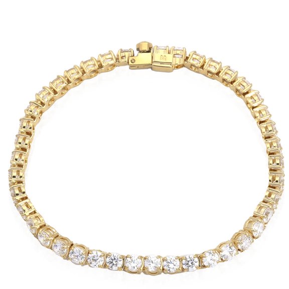 Swarovski Gold-Tone Plated Matrix Tennis Bracelet, Size M