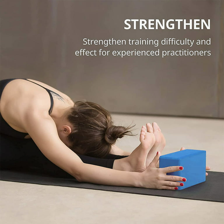 Yoga Block High Density EVA Foam Blocks Non-Slip Surface for Yoga, Pilates,  Meditation, Supports Deepen Poses, Improve Strength, Balance and