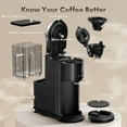 thumbnail image 7 of Moifoi Coffee Maker 2-in-1 Single Serve Coffee Machine, for K-Cup Coffee Capsule Pod, Ground Coffee Powder Brewer, Black, 7 of 7