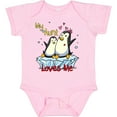 thumbnail image 3 of Inktastic My Aunt Loves Me Penguin Boys or Girls Baby Bodysuit, 3 of 5