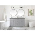 thumbnail image 6 of Elegant Decor Clarence 60" Solid Wood and Metal Double Bathroom Vanity in Gray, 6 of 8