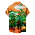 thumbnail image 2 of Camisas Cuello De Hombre Camisa de manga corta con estampado digital 3d de ocio de tendencia de moda de playa de turismo de vacaciones de verano para hombres (Green, XL), 2 of 4