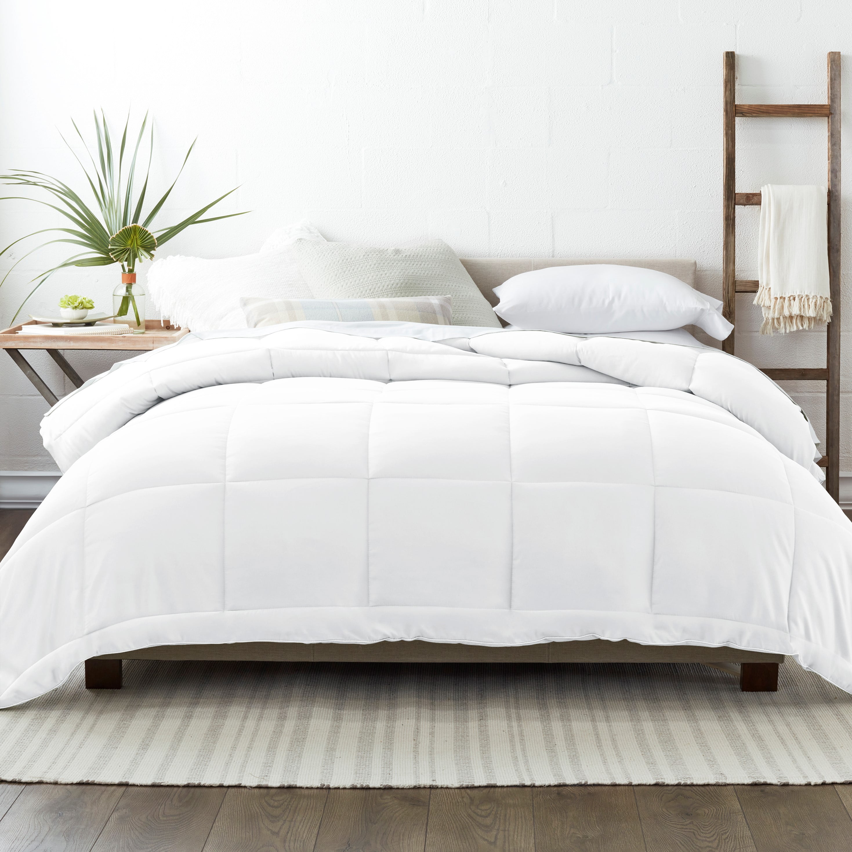 White All Season Alternative Down Solid Comforter, King/Cal King, by