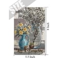 thumbnail image 5 of Daffodil Metal Sign - Love is Everywhere - Inspirational Quote Sign - Farmhouse Wall Art - Rustic Daffodil Flowers Painting Country Floral Poster Prints Iron Painting Sign 5.5x8 Inch, 5 of 7