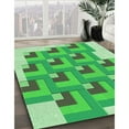thumbnail image 3 of Ahgly Company Machine Washable Indoor Round Transitional Green Area Rugs, 3' Round, 3 of 7