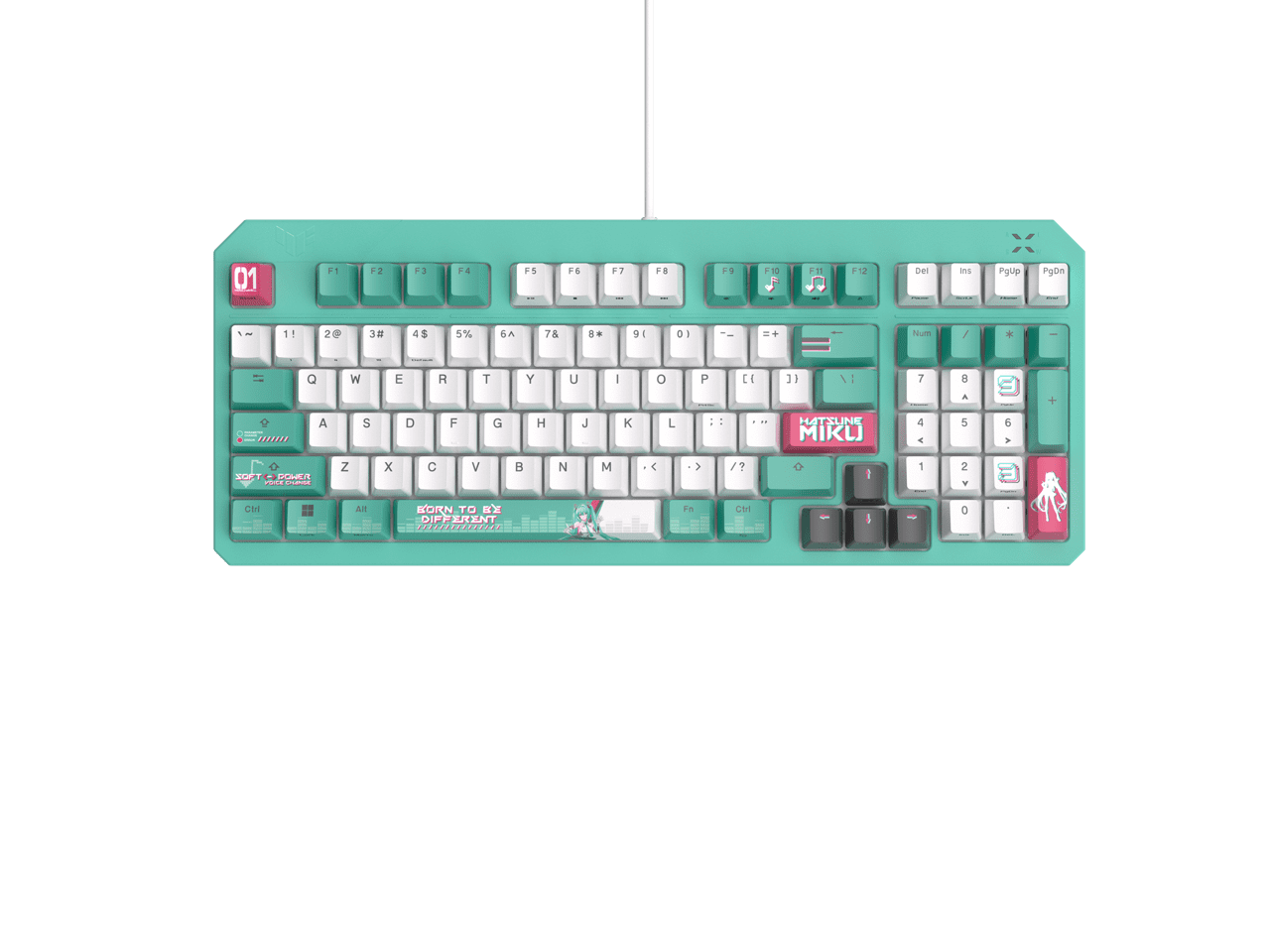 ASUS TUF Gaming K3 Gen II Hatsune Miku Edition Optical-Mechanical RGB Keyboard with IP57 Waterproof and Dust Resistance