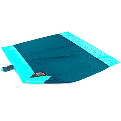 GRAND TRUNK Couverture de Parasheet avec Poches d'Ancrage de Sable (Lagon Bleu) Sable et Résistant à l'Eau Parfait pour la Plage et les Pique-Niques Inclus: Regards de Pieu et Sac Attaché