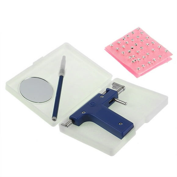 Pretty See Professional Piercing Gun Portable Body Ring Piercing Gun Piercing Gun Kit with 72 Studs, Ideal for Piercing Ears, Nose and Lips