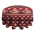 thumbnail image 4 of Round Waterproof Tablecloth 60×60 Inch, African Art Reusable Indoor/Outdoor Durable Table Cover for Party Kitchen Dinner Room Decor, 4 of 6
