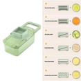 thumbnail image 2 of Picadora de verduras Rallador de alimentos multifuncional 6 herramientas de corte, 2 of 8